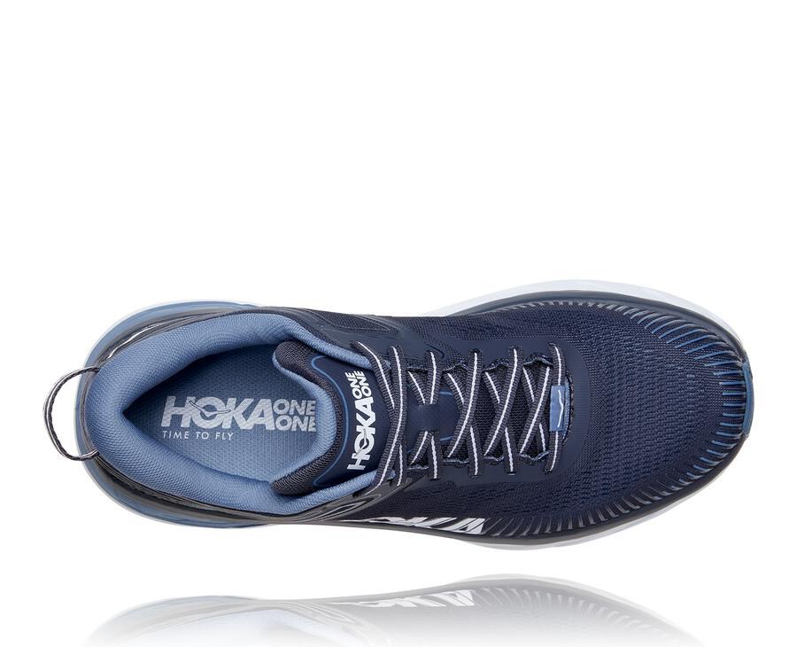 Chaussure Running Hoka One One Bondi 7 Homme - Bleu Marine - ZVT-185704